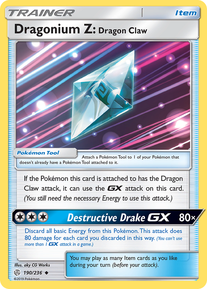 Dragonium Z: Dragon Claw (190/236) [Sun & Moon: Cosmic Eclipse] Pokémon