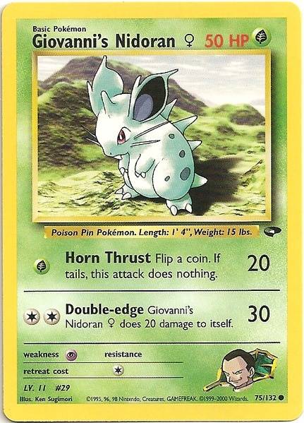 Giovanni's Nidoran (75/132) (Female) [Gym Challenge Unlimited] Pokémon