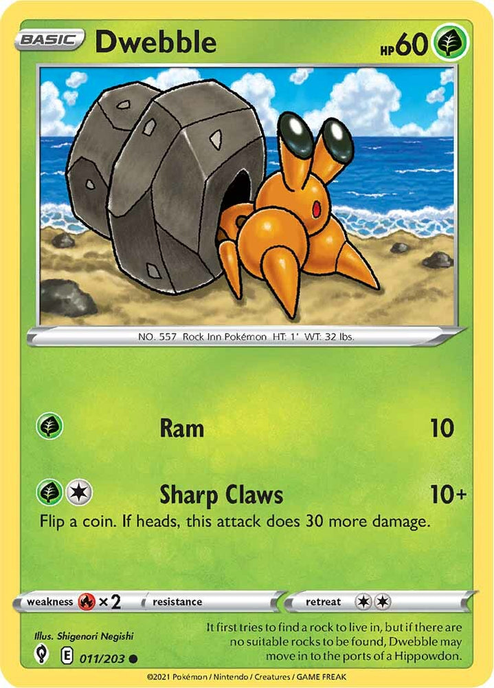 Dwebble (011/203) [Sword & Shield: Evolving Skies] Pokémon