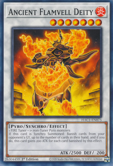 Ancient Flamvell Deity [HAC1-EN075] Parallel Rare Yu-Gi-Oh!