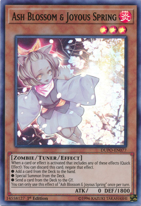 Ash Blossom & Joyous Spring [DUPO-EN077] Ultra Rare Yu-Gi-Oh!