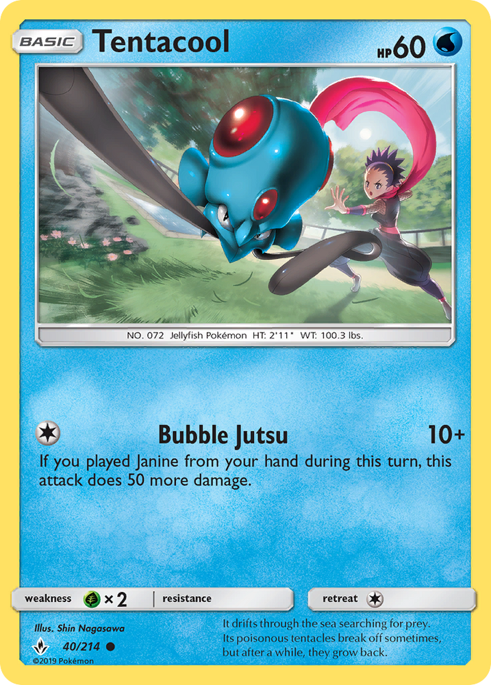 Tentacool (40/214) [Sun & Moon: Unbroken Bonds] Pokémon