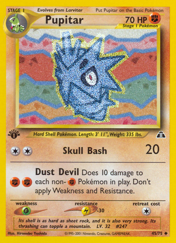 Pupitar (45/75) [Neo Discovery 1st Edition] Pokémon