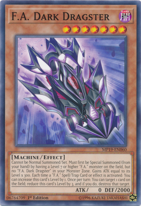 F.A. Dark Dragster [MP19-EN060] Common Yu-Gi-Oh!