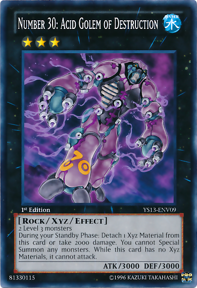 Number 30: Acid Golem of Destruction [YS13-ENV09] Common Yu-Gi-Oh!