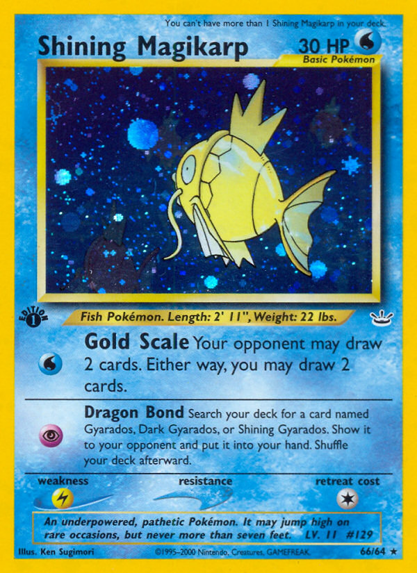 Shining Magikarp (66/64) [Neo Revelation 1st Edition] Pokémon