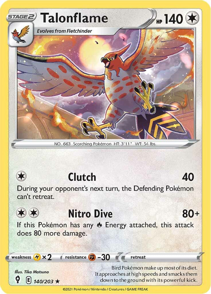 Talonflame (140/203) [Sword & Shield: Evolving Skies] Pokémon