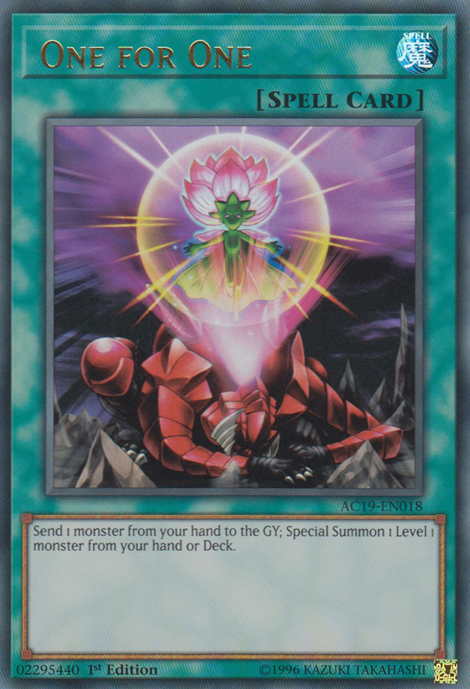 One for One [AC19-EN018] Ultra Rare Yu-Gi-Oh!