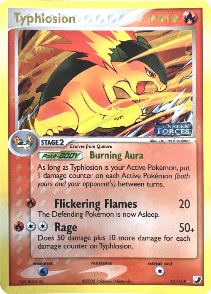 Typhlosion (17/115) (Stamped) [EX: Unseen Forces] Pokémon