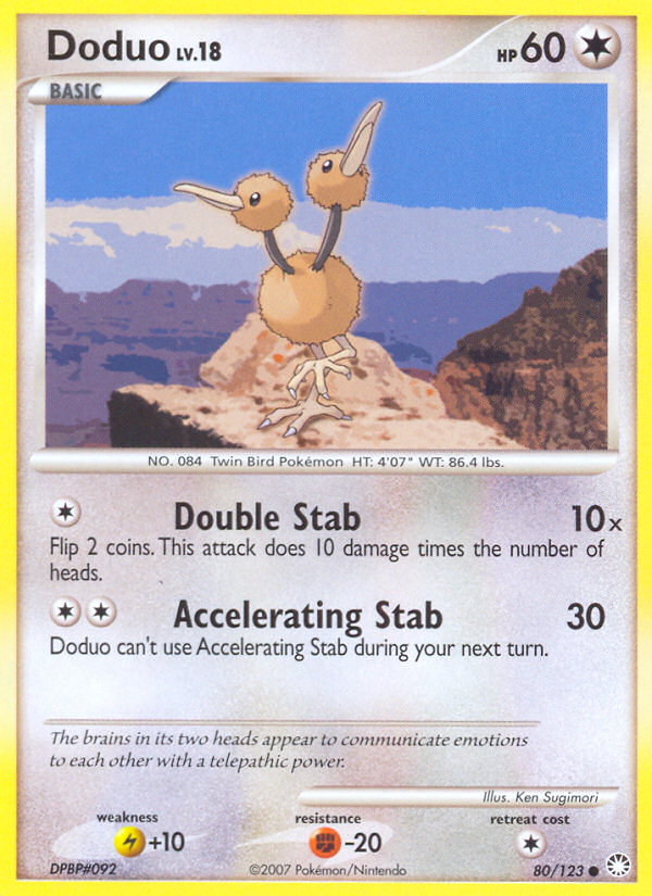 Doduo (80/123) [Diamond & Pearl: Mysterious Treasures] Pokémon