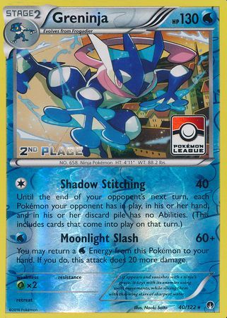 Greninja (40/122) (League Promo 2nd Place) [XY: BREAKpoint] Pokémon