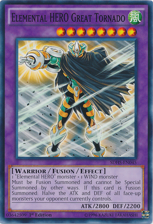 Elemental Hero Great Tornado [SDHS-EN045] Common Yu-Gi-Oh!
