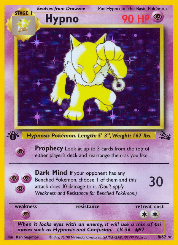Hypno (8/62) [Fossil 1st Edition] Pokémon