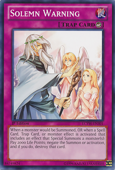 Solemn Warning [LCYW-EN301] Common Yu-Gi-Oh!