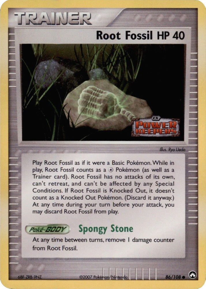 Root Fossil (86/108) (Stamped) [EX: Power Keepers] Pokémon
