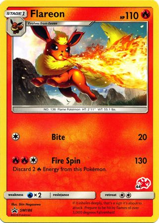 Flareon (SM186) (Charizard Stamp #44) [Battle Academy 2020] Pokémon