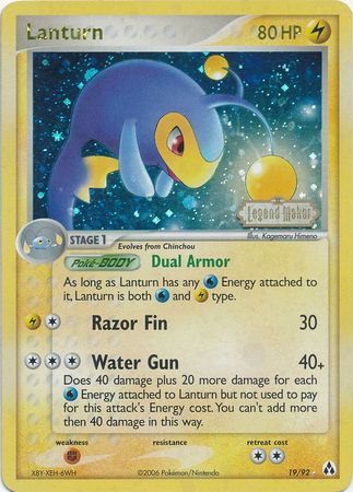 Lanturn (19/92) (Stamped) [EX: Legend Maker] Pokémon
