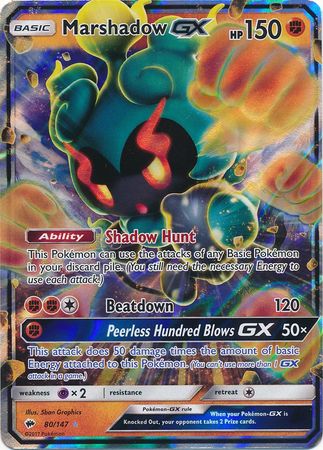 Marshadow GX (80/147) (Jumbo Card) [Sun & Moon: Burning Shadows] Pokémon