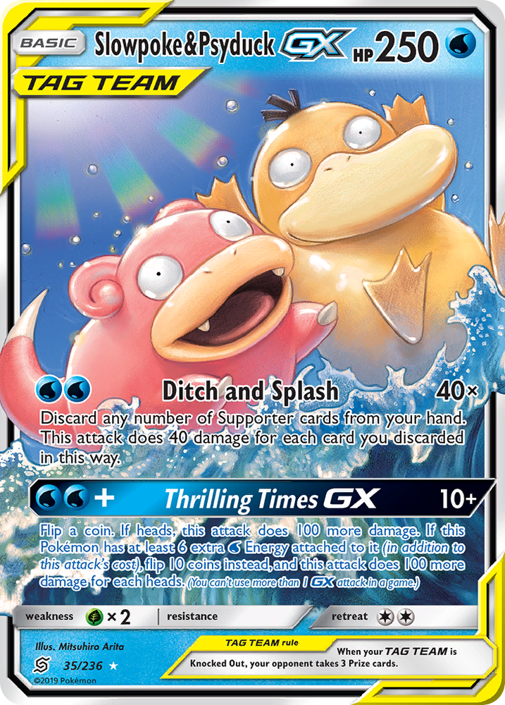 Slowpoke & Psyduck GX (35/236) [Sun & Moon: Unified Minds] Pokémon