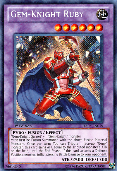 Gem-Knight Ruby [HA05-EN019] Secret Rare Yu-Gi-Oh!