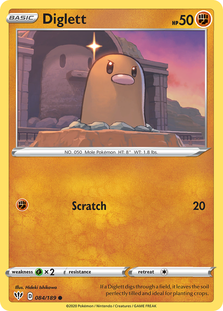 Diglett (084/189) [Sword & Shield: Darkness Ablaze] Pokémon