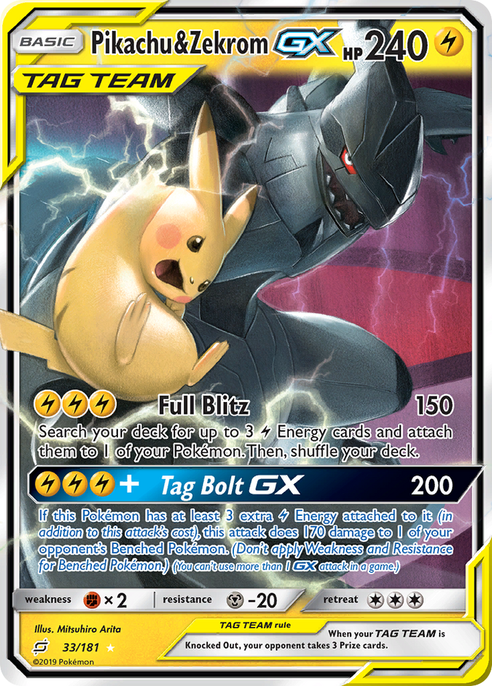 Pikachu & Zekrom GX (33/181) [Sun & Moon: Team Up] Pokémon