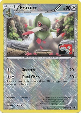 Fraxure (87/101) (League Promo) [Black & White: Noble Victories] Pokémon