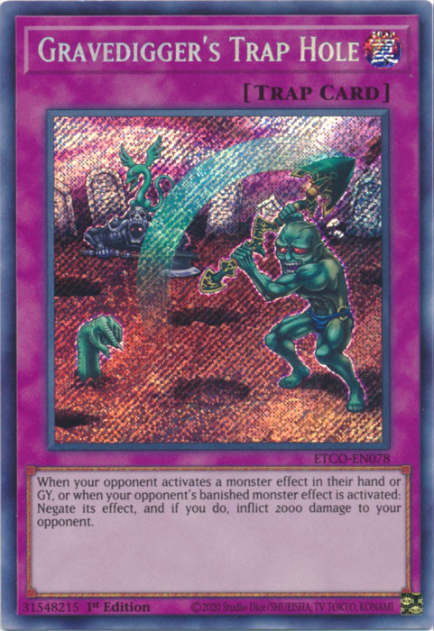 Gravedigger's Trap Hole [ETCO-EN078] Secret Rare Yu-Gi-Oh!