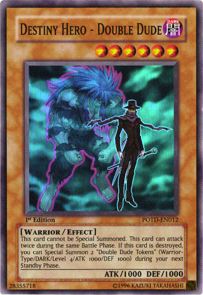 Destiny Hero - Double Dude [POTD-EN012] Super Rare Yu-Gi-Oh!