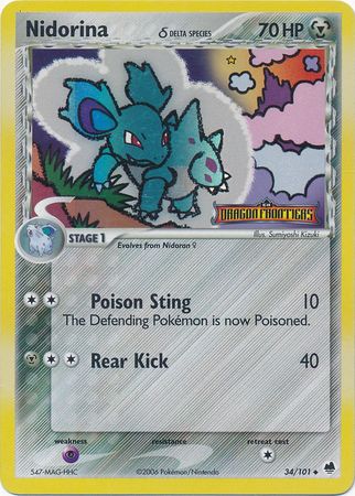 Nidorina (34/101) (Delta Species) (Stamped) [EX: Dragon Frontiers] Pokémon