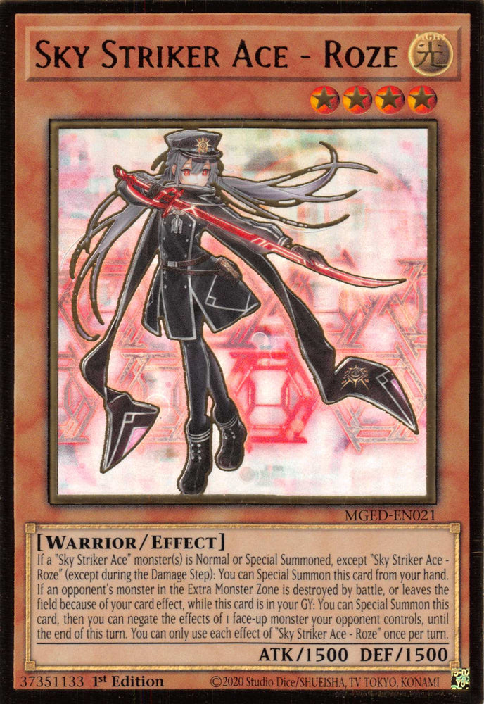 Sky Striker Ace - Roze [MGED-EN021] Gold Rare Yu-Gi-Oh!