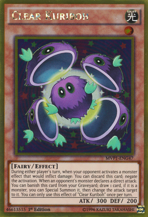 Clear Kuriboh [MVP1-ENG47] Gold Rare Yu-Gi-Oh!