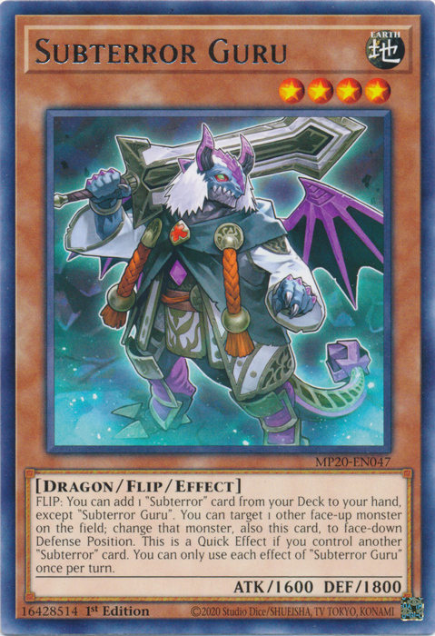 Subterror Guru [MP20-EN047] Rare Yu-Gi-Oh!