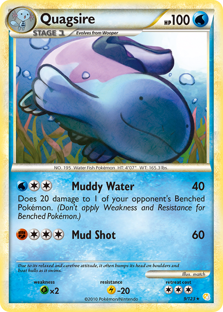 Quagsire (9/123) [HeartGold & SoulSilver: Base Set] Pokémon