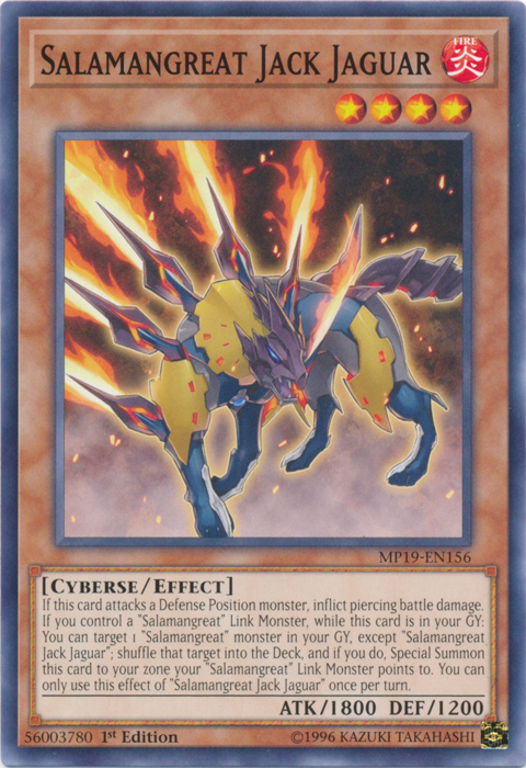 Salamangreat Jack Jaguar [MP19-EN156] Common Yu-Gi-Oh!