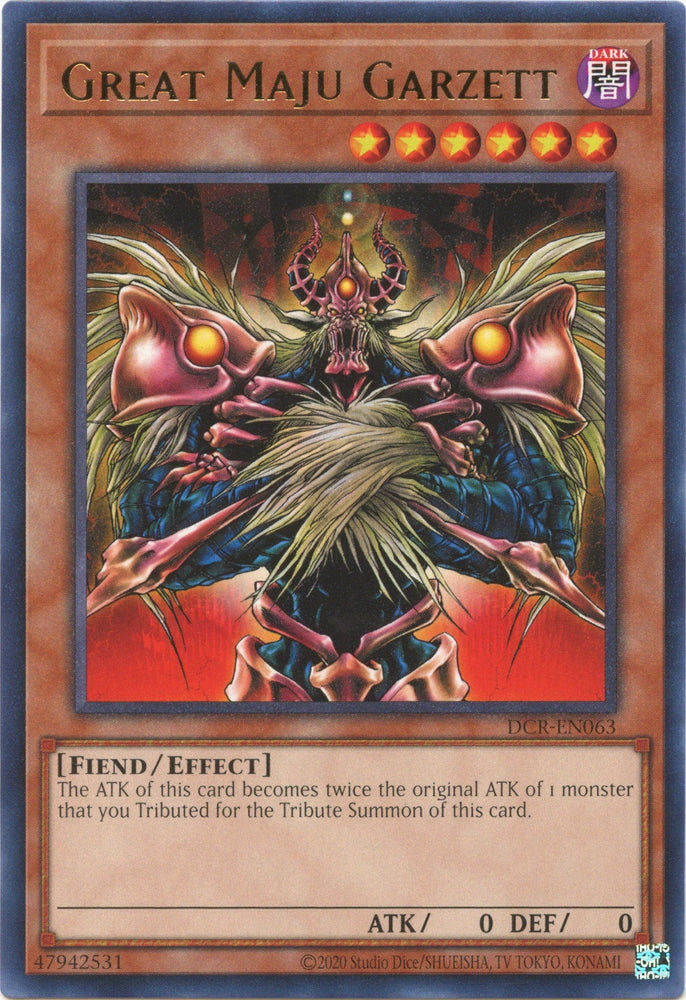 Great Maju Garzett (25th Anniversary) [DCR-EN063] Rare Yu-Gi-Oh!
