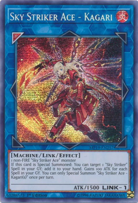Sky Striker Ace - Kagari [MP19-EN257] Prismatic Secret Rare Yu-Gi-Oh!