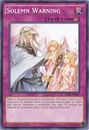 Solemn Warning [SDSE-EN039] Common Yu-Gi-Oh!