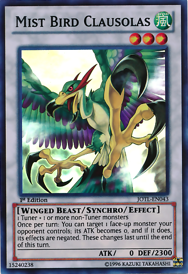 Mist Bird Clausolas [JOTL-EN043] Super Rare Yu-Gi-Oh!