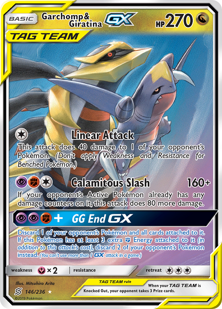 Garchomp & Giratina GX (146/236) [Sun & Moon: Unified Minds] Pokémon