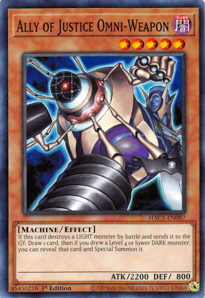 Ally of Justice Omni-Weapon [HAC1-EN087] Common Yu-Gi-Oh!