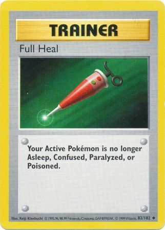 Full Heal (82/102) [Base Set Shadowless Unlimited] Pokémon