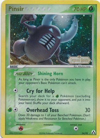 Pinsir (24/92) (Stamped) [EX: Legend Maker] Pokémon