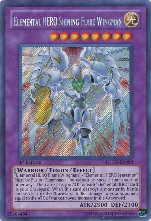 Elemental HERO Shining Flare Wingman [LCGX-EN050] Secret Rare Yu-Gi-Oh!