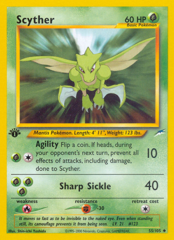 Scyther (55/105) [Neo Destiny 1st Edition] Pokémon