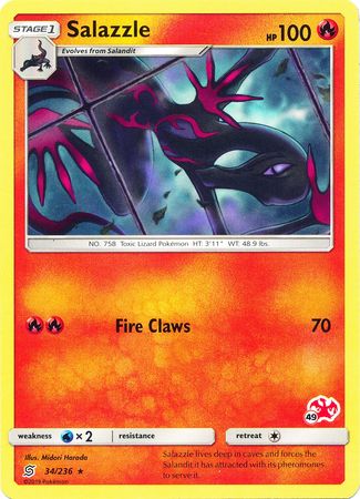 Salazzle (34/236) (Charizard Stamp #49) [Battle Academy 2020] Pokémon