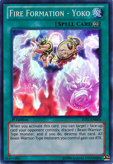 Fire Formation - Yoko [JOTL-EN065] Super Rare Yu-Gi-Oh!