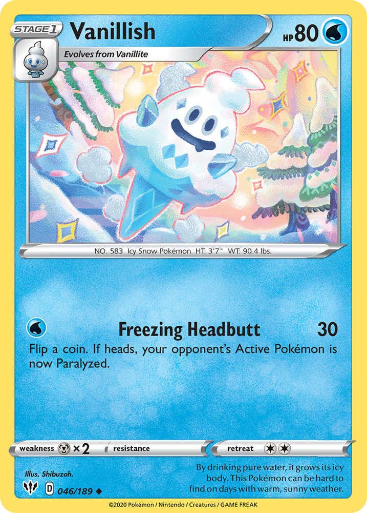Vanillish (046/189) [Sword & Shield: Darkness Ablaze] Pokémon