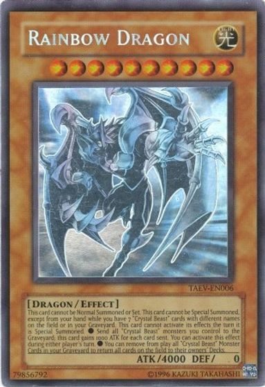 Rainbow Dragon (Chaos Neos Misprint) [TAEV-EN006] Ghost Rare Yu-Gi-Oh!