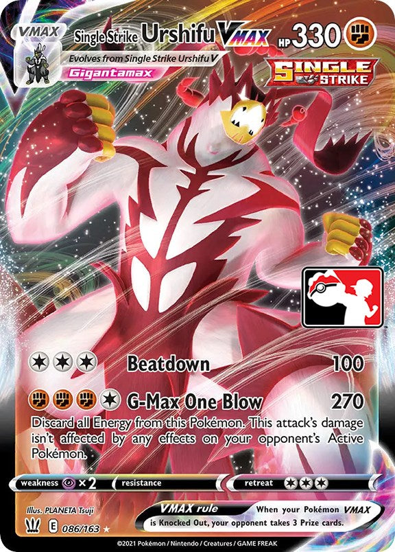 Single Strike Urshifu VMAX (086/163) [Prize Pack Series One] Pokémon